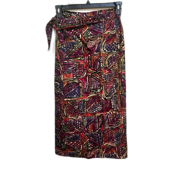 On the Verge 90s Vintage Wrap Abstract Art Skirt - Women 11/12 - Picture 2 of 6